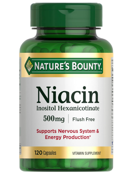 Nature’s Bounty Niacin 500mg (120 Count)/24pk