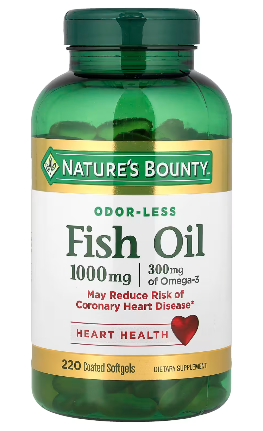 Nature’s Bounty Fish Oil 1000mg (220 Softgels)/12pk