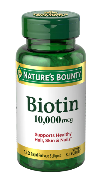 Nature’s Bounty Biotin, 10,000 mcg (120 Count, 3 Pack)/24pk