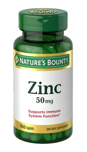 Nature’s Bounty Zinc Caplets 50 mg (100 Count)/24pk