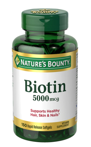 Nature’s Bounty Biotin 5000 mcg Softgels (150 ct)/24pk