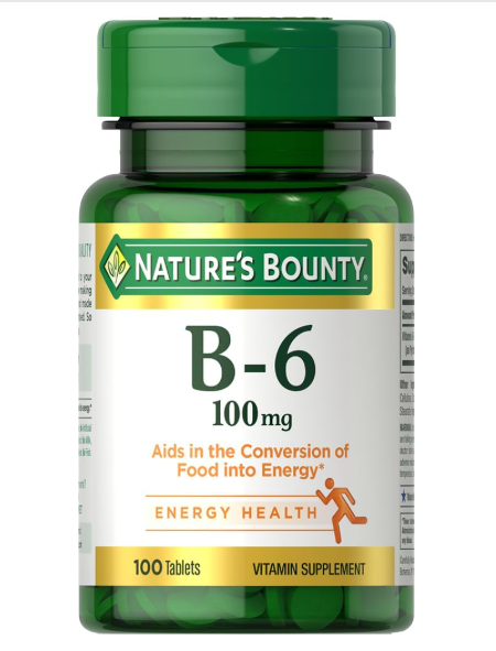 Nature's Bounty Vitamin B6 100mg 100 Tablets