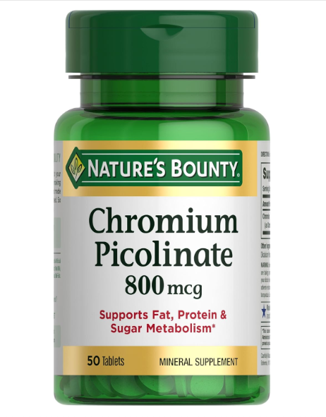 Nature’s Bounty Chromium picolinate 800mcg (50 Count)/24pk