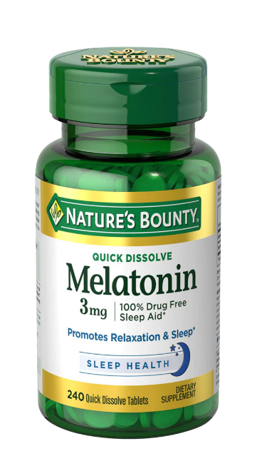 Nature’s Bounty Melatonin Quick Dissolve (3 mg, 240 Count, Pack of 3)/24pk