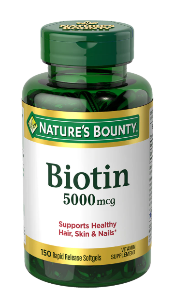 Nature’s Bounty Biotin 5000 mcg Softgels (150 ct)/24pk