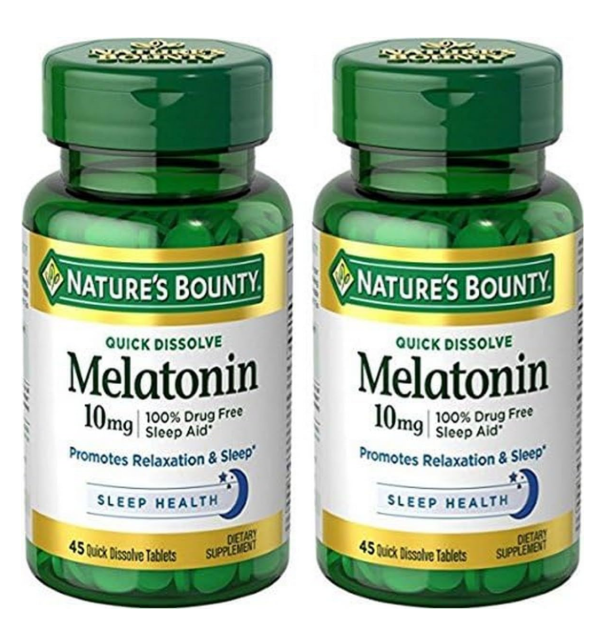 Nature’s Bounty Melatonin, 10 mg (45 Count, 2 Pack)/24pk