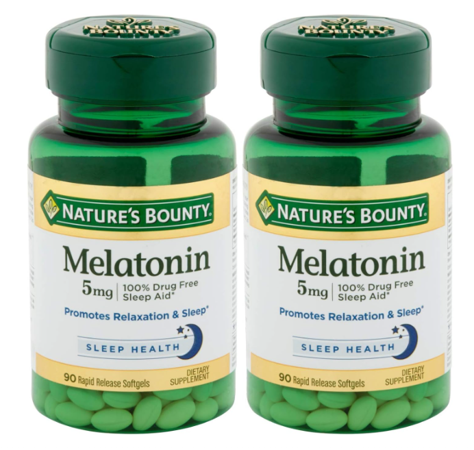 Nature’s Bounty Melatonin Softgels, 5mg (90 Count, 2 Pack)/24pk